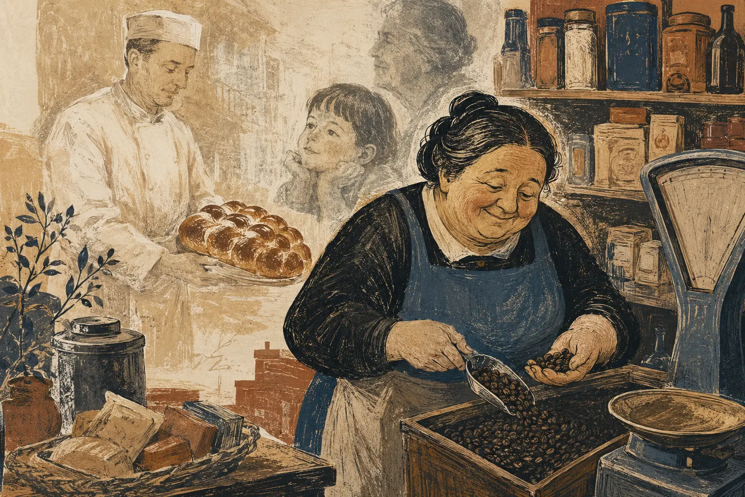 Illustration zur Kurzgeschichte „Frau Boffi“